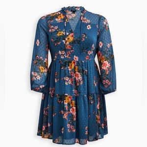 NEW Torrid Floral Mini Chiffon Dress Size 2